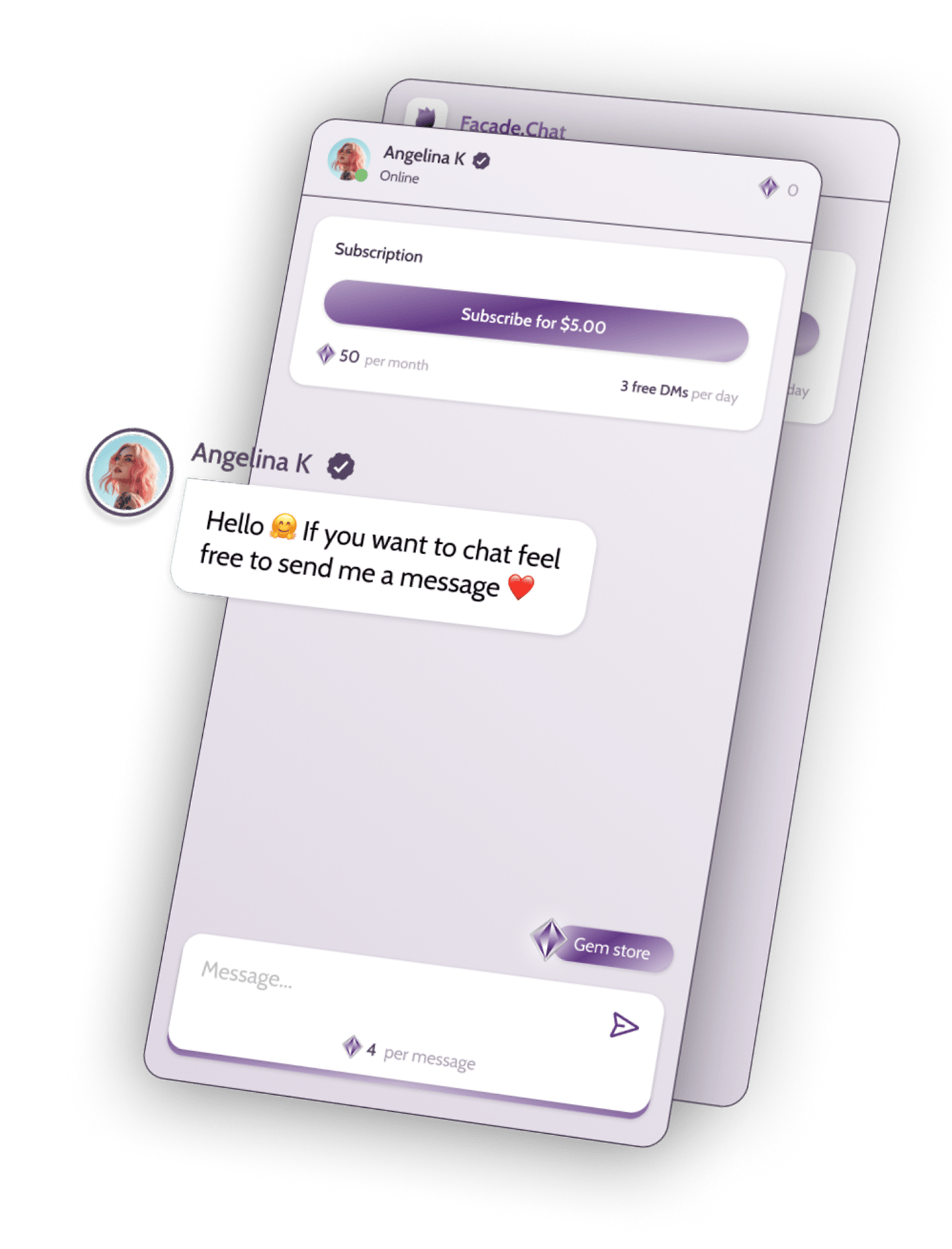 An example Facade chat